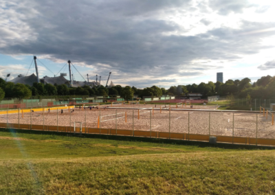Errichtung Beachvolleyballplätze Olympiapark München